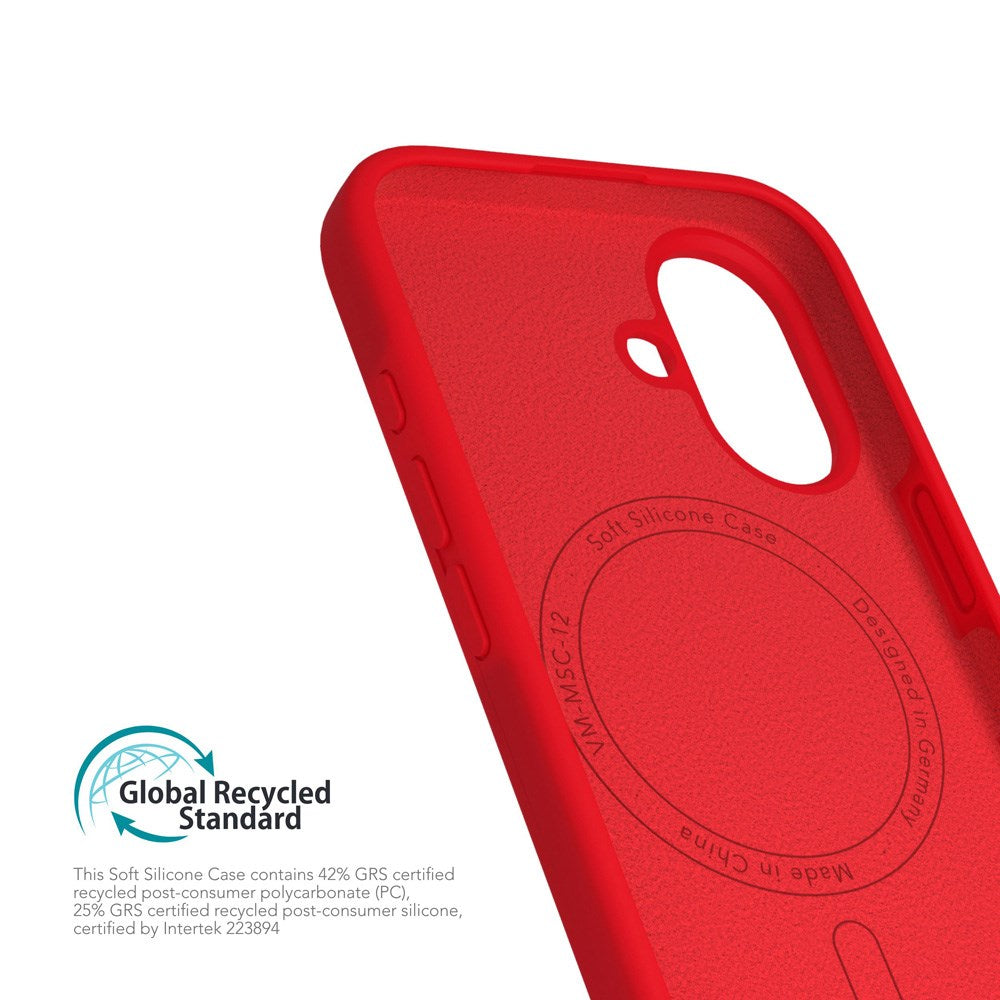 Vonmählen iPhone 16 Eco Silicone Case - MagSafe Compatible - Firecracker