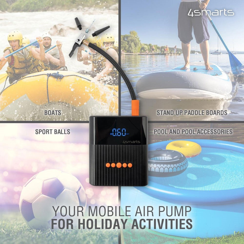 4smarts PitStop+ 8800mAh Powerbank with Compressor & Flashlight - Black