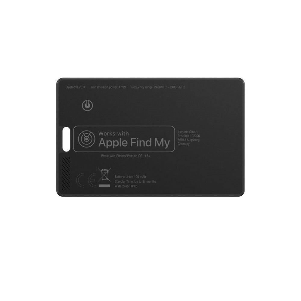 4Smarts Location Finder SkyTag Card - Wireless Charging - Black