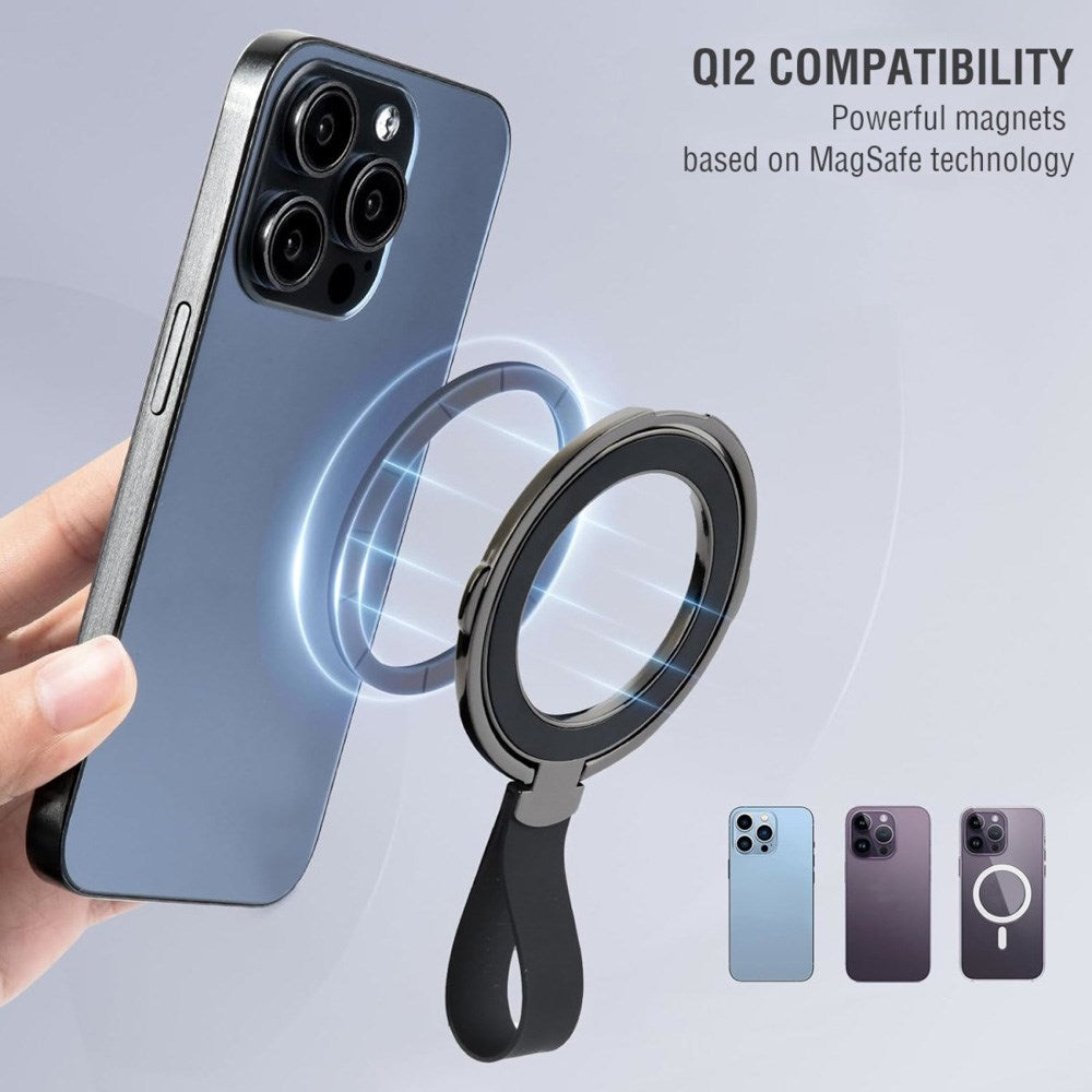 4smarts Magnetic Finger Ring - MagSafe Compatible - 2 pcs - Black / Orange