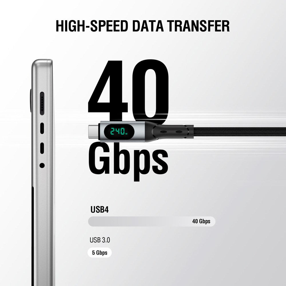 4smarts DigitCord Enterprise USB-C Cable 240W - 1.5m - Black