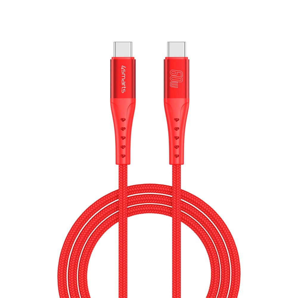 4smarts PrimeCord USB-C to USB-C Cable 60W - 1.5 m - Red