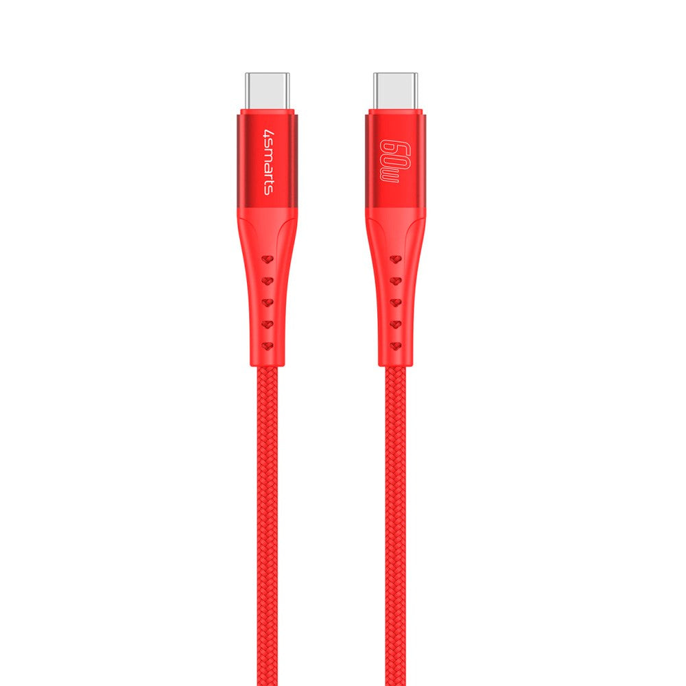 4smarts PrimeCord USB-C to USB-C Cable 60W - 1.5 m - Red