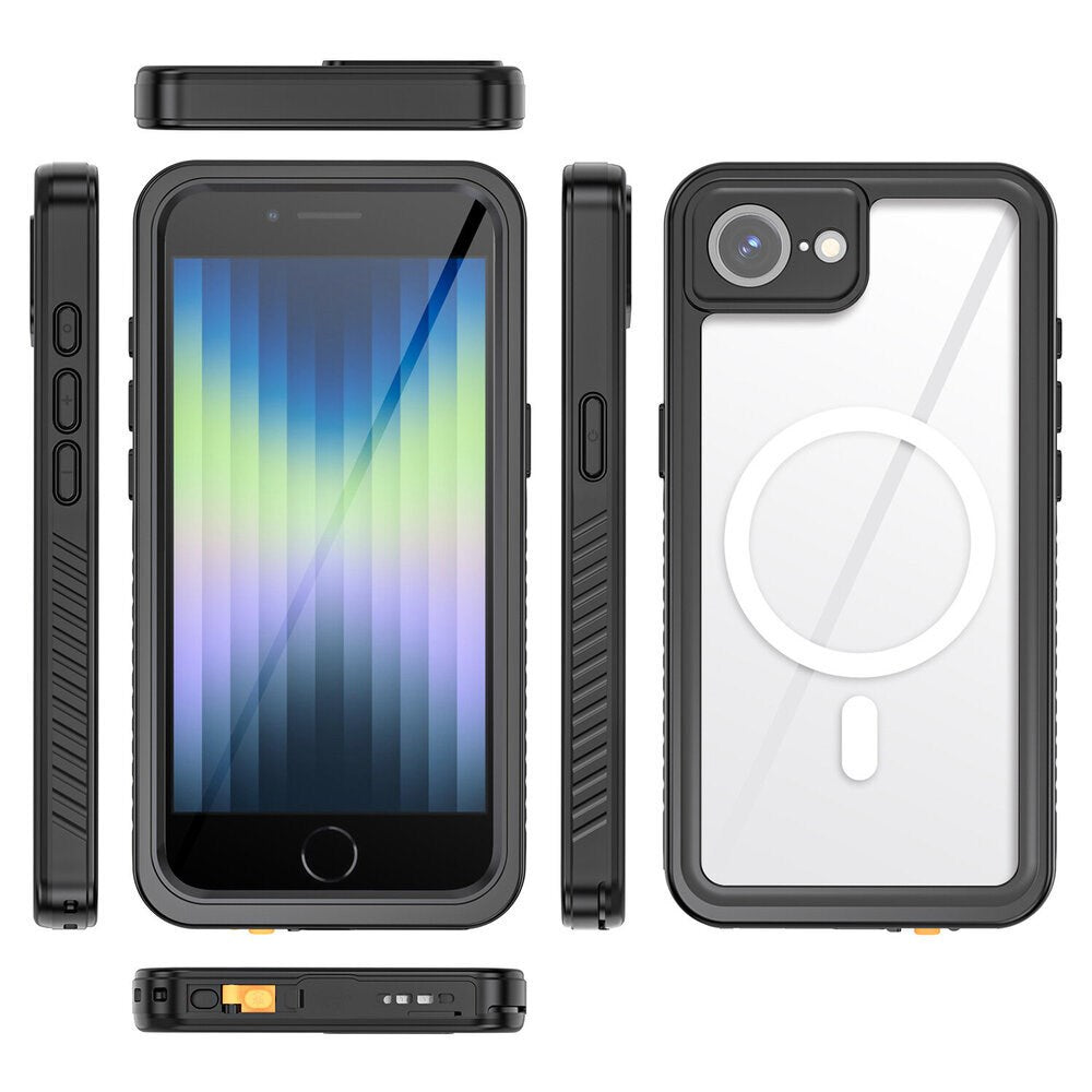 iPhone 17e / 16e 4Smarts Waterproof 360 Case - MagSafe Compatible - Transparent / Black