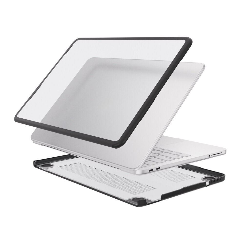 MacBook Neo 13 A18 Pro (2026) 4smarts Case with Shock-Absorbing Edges - Transparent / Black