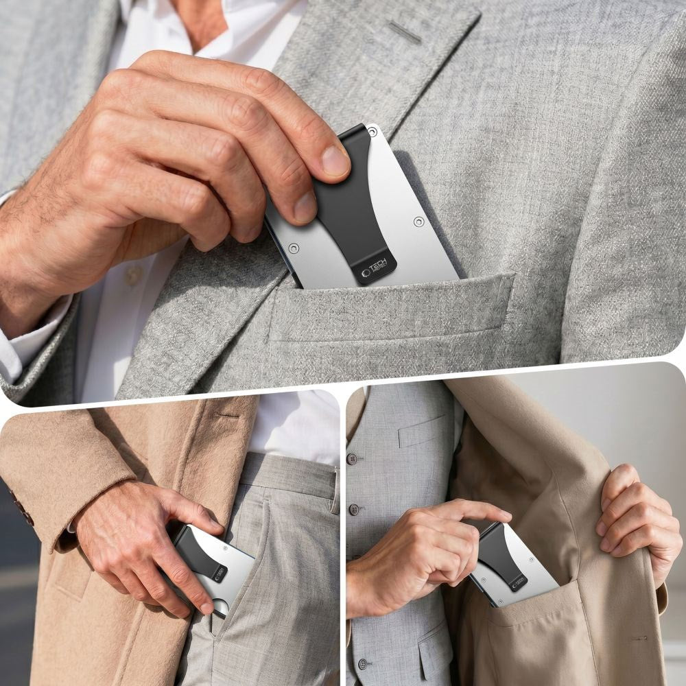 Tech-Protect Thorn RFID Card Holder - Silver