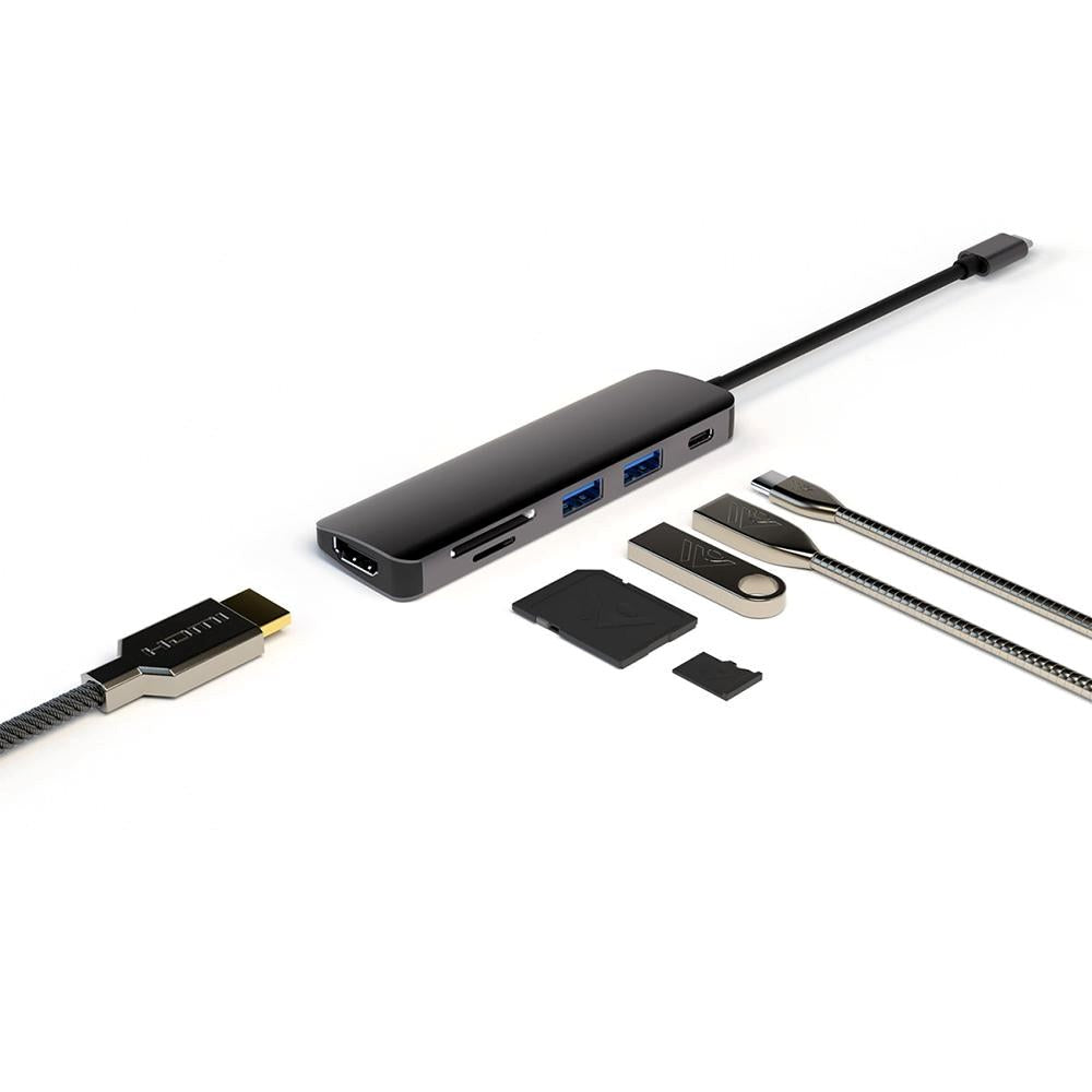 4smarts 6-in-1 Hub - Space Grey