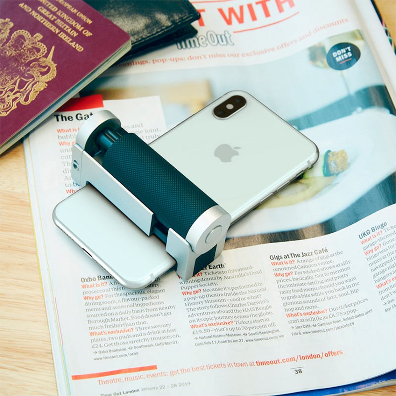 Just Mobile Shutter Grip - Smart Camera Control for Smartphone - Silver