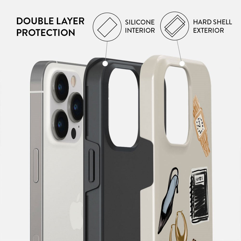 Burga iPhone 14 Pro Tough Fashion Case - Boss Babe