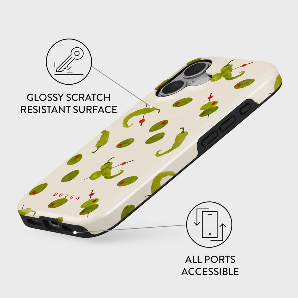 iPhone 16 Burga Tough Fashion Case - MagSafe Compatible - Aperitivo