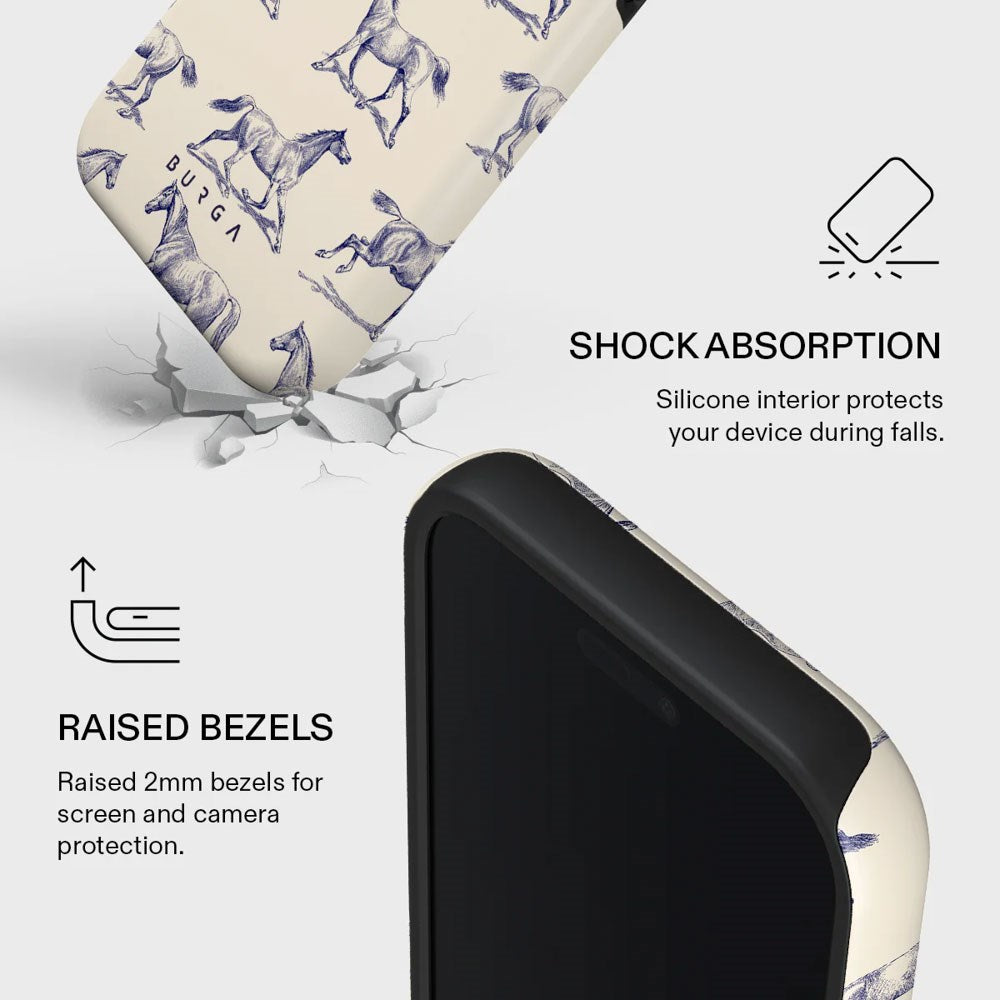 Burga iPhone 17 Pro Tough Fashion Case - MagSafe Compatible - Derby Race