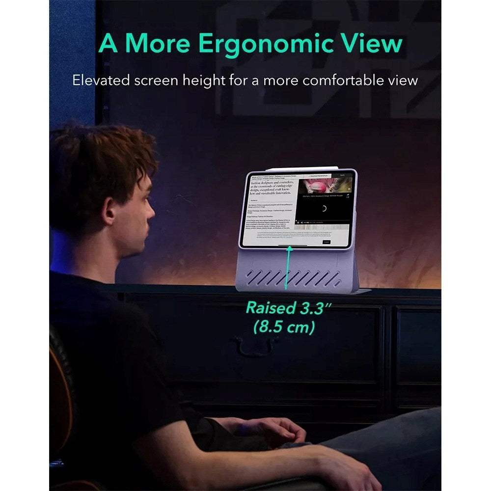 ESR iPad Air 13" (2025 / 2024) Shift Flip Case with Removable Back Case - Purple