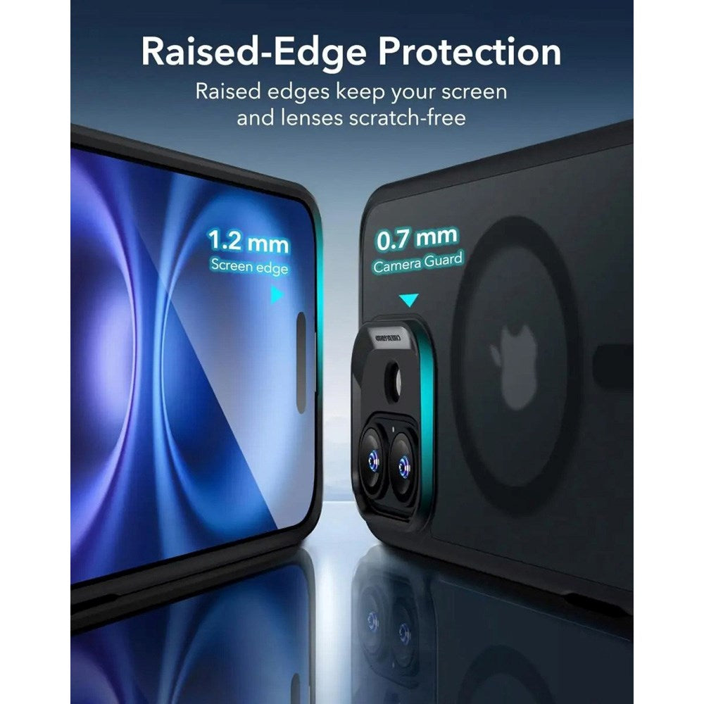 ESR iPhone 16 Classic Hybrid Case with Camera Control Button - MagSafe Compatible - Matte Transparent / Black