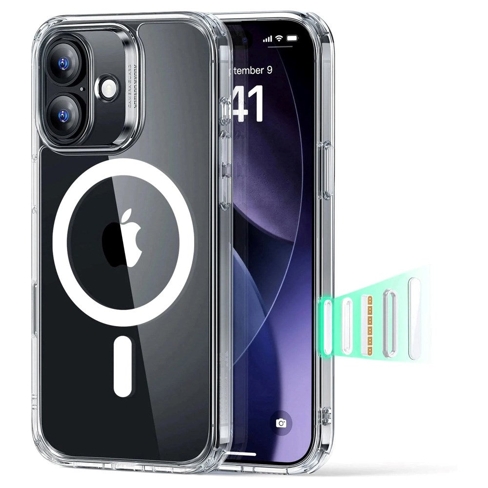 ESR iPhone 17 Classic Hybrid Case with Camera Control Button - MagSafe Compatible - Transparent