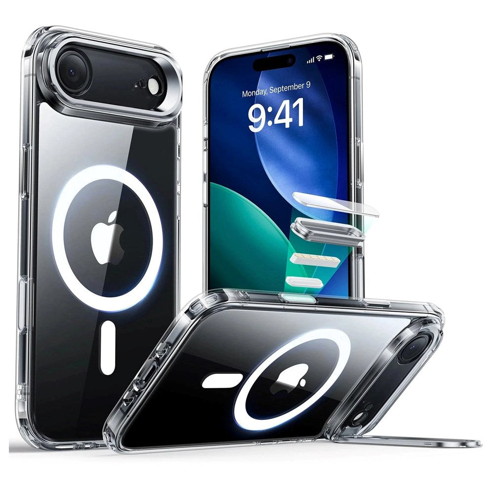 ESR iPhone Air Classic Hybrid Stash Case with Kickstand - MagSafe Compatible - Transparent