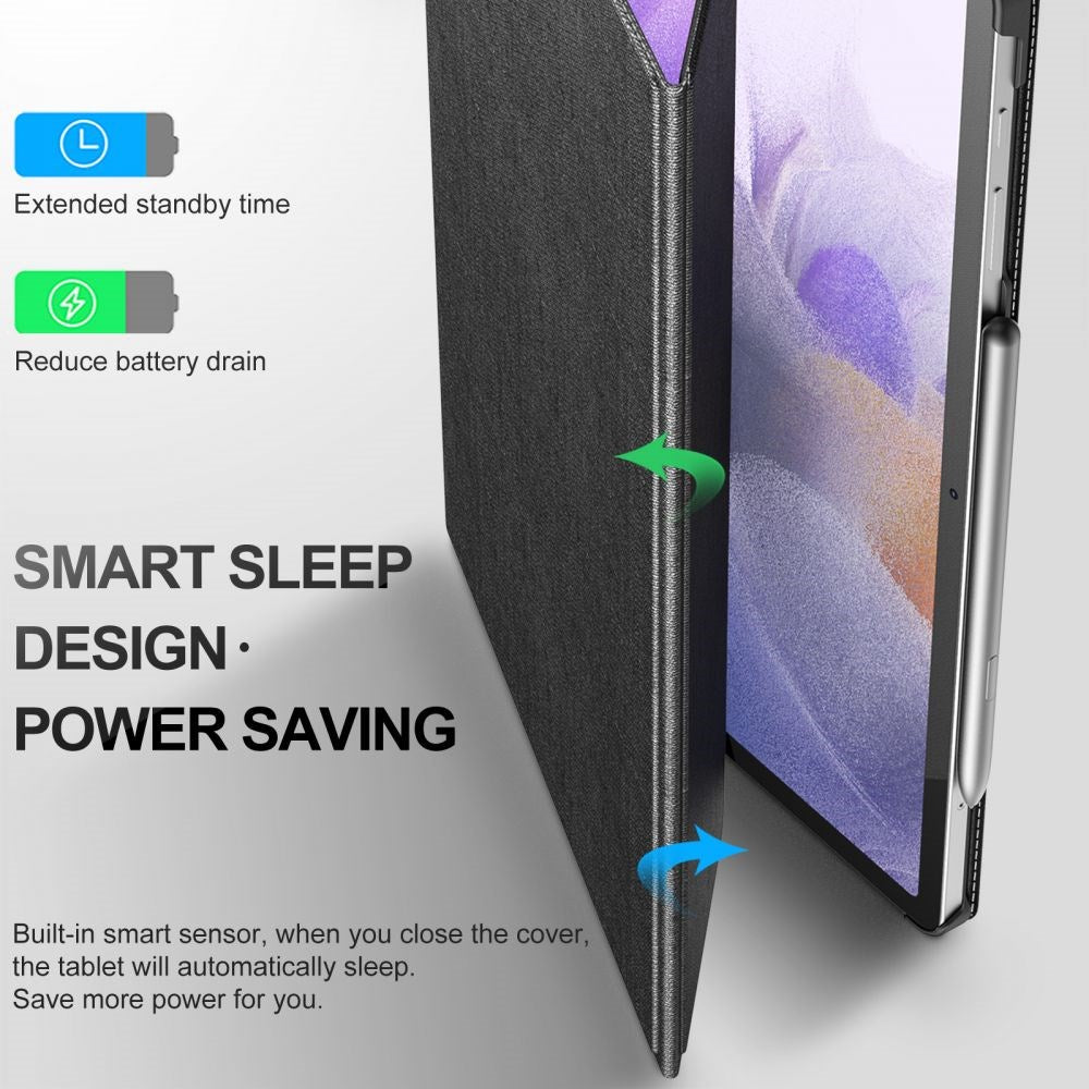 Samsung Galaxy Tab S7 FE 12.4" Infiland Classic Stand Case w. S Pen Holder - Black