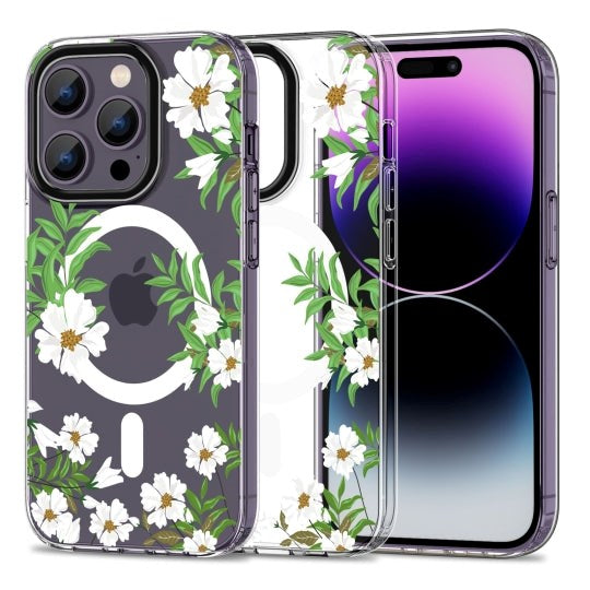 iPhone 14 Pro Tech-Protect MagMood Case - MagSafe Compatible - Spring Floral