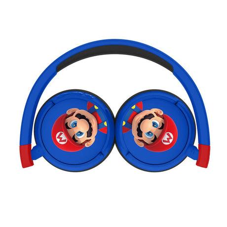 Super Mario OTL On-Ear Wireless Headphones for Kids - Blue / Red