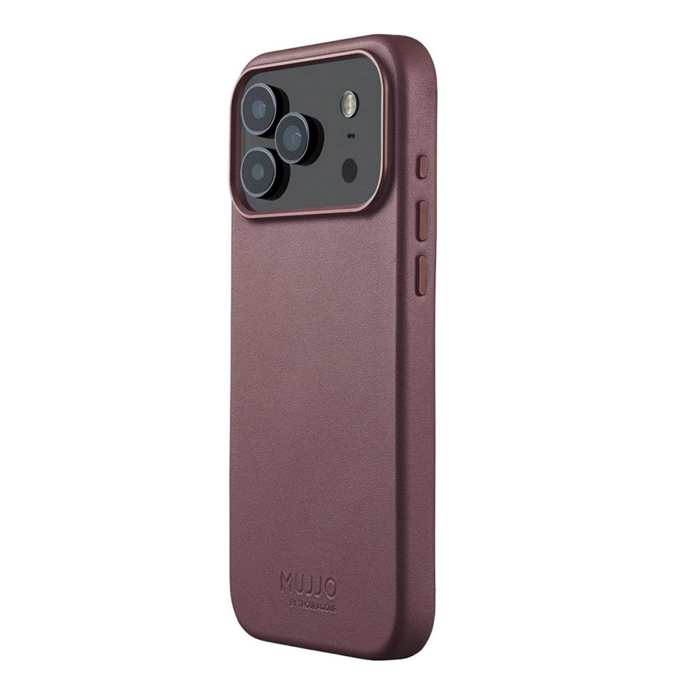Mujjo iPhone 17 Pro Max Leather Case - MagSafe Compatible - Bronze Red