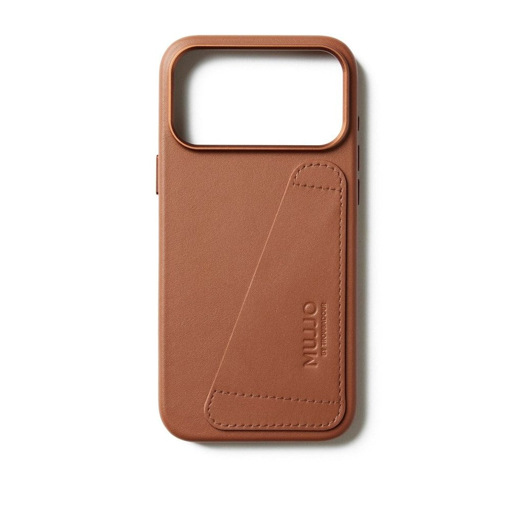 Mujjo iPhone 17 Pro Max Wallet Leather Case - MagSafe Compatible - Tan