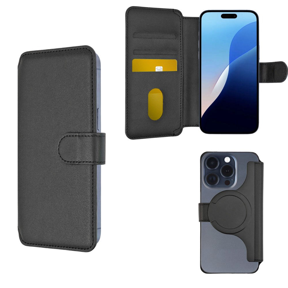 4smarts Universal CardCaddy Flip Case L - 6.1" / 15.5cm - MagSafe Compatible - Black