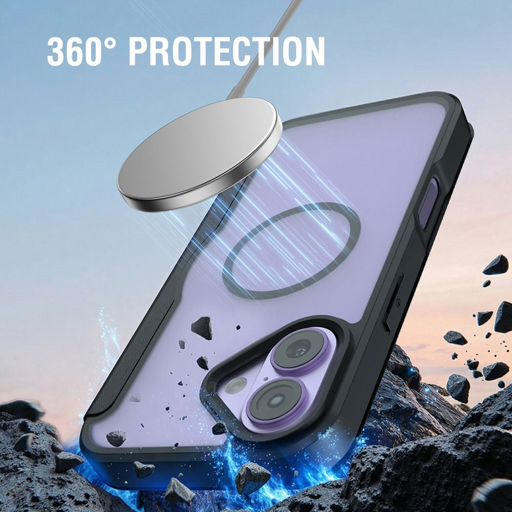 iPhone 17 4smarts Urban Pro Flip Case - MagSafe Compatible - Transparent / Black