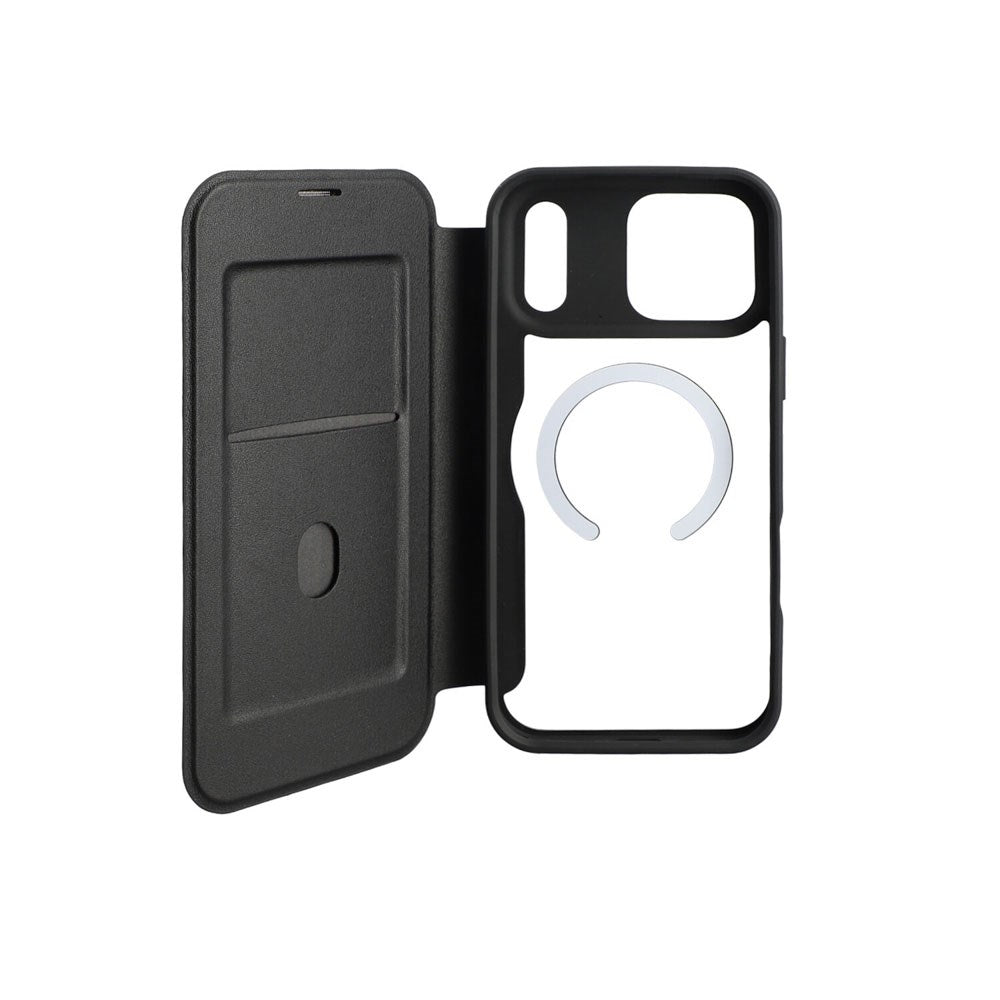 iPhone 17 Pro Max 4smarts Urban Pro Flip Case - MagSafe Compatible - Transparent / Black