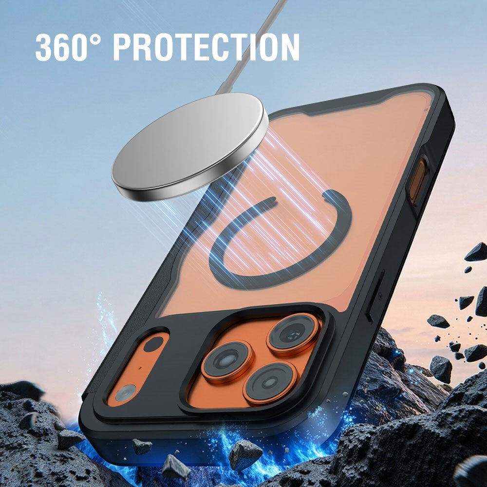 iPhone 17 Pro Max 4smarts Urban Pro Flip Case - MagSafe Compatible - Transparent / Black