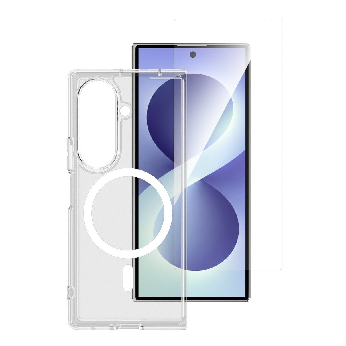 Samsung Galaxy Z Fold8 Ultra 4Smarts 360° Protection Set with Case & Screen Protection Glass - Transparent