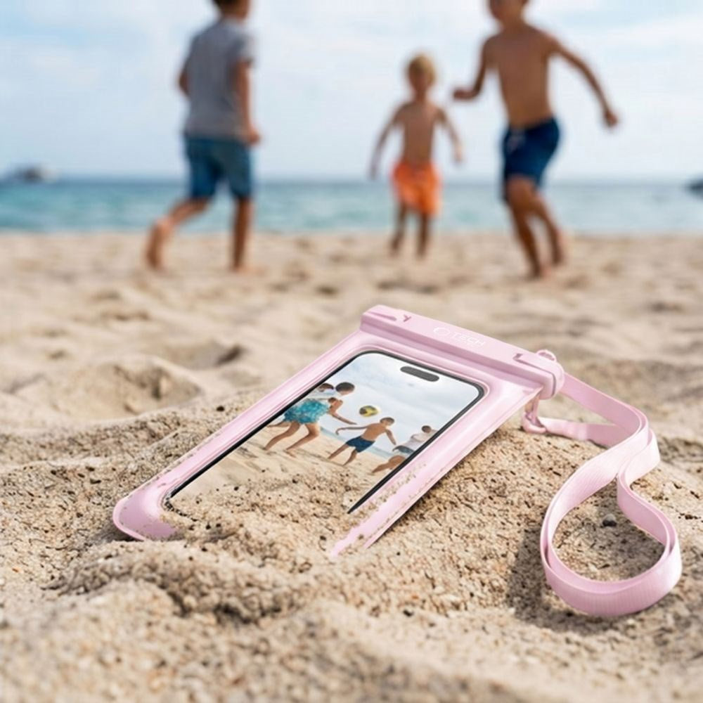 Tech-Protect Floating Waterproof Case - Max.: 185 x 110mm - Pink