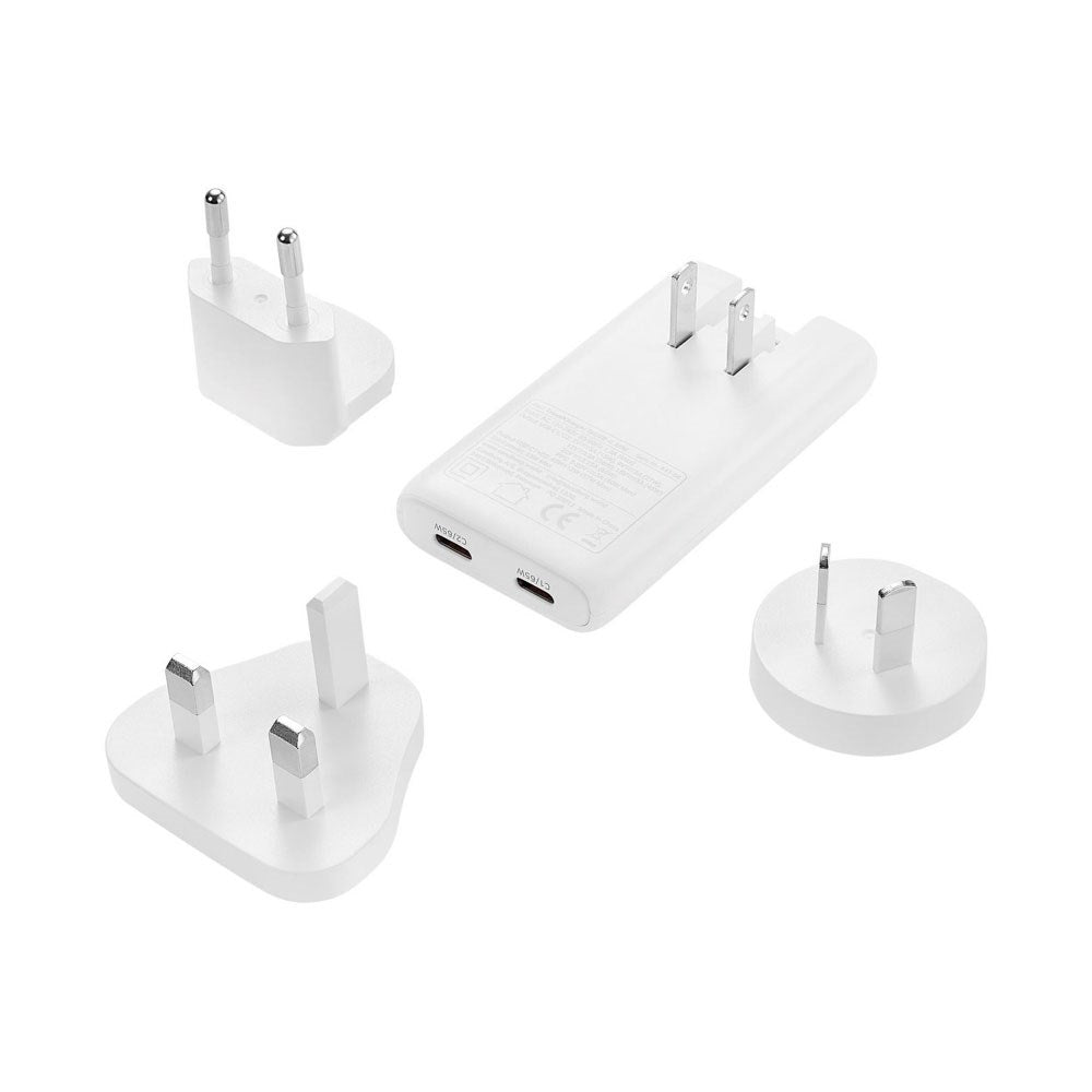 Sandberg 4-in-1 65W Travel Charger with 2x USB-C – EU / UK / AUS - White