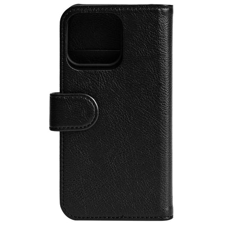 Essentials iPhone 13 Pro Leather Flip Case 2 in 1 with Card Holder - Black