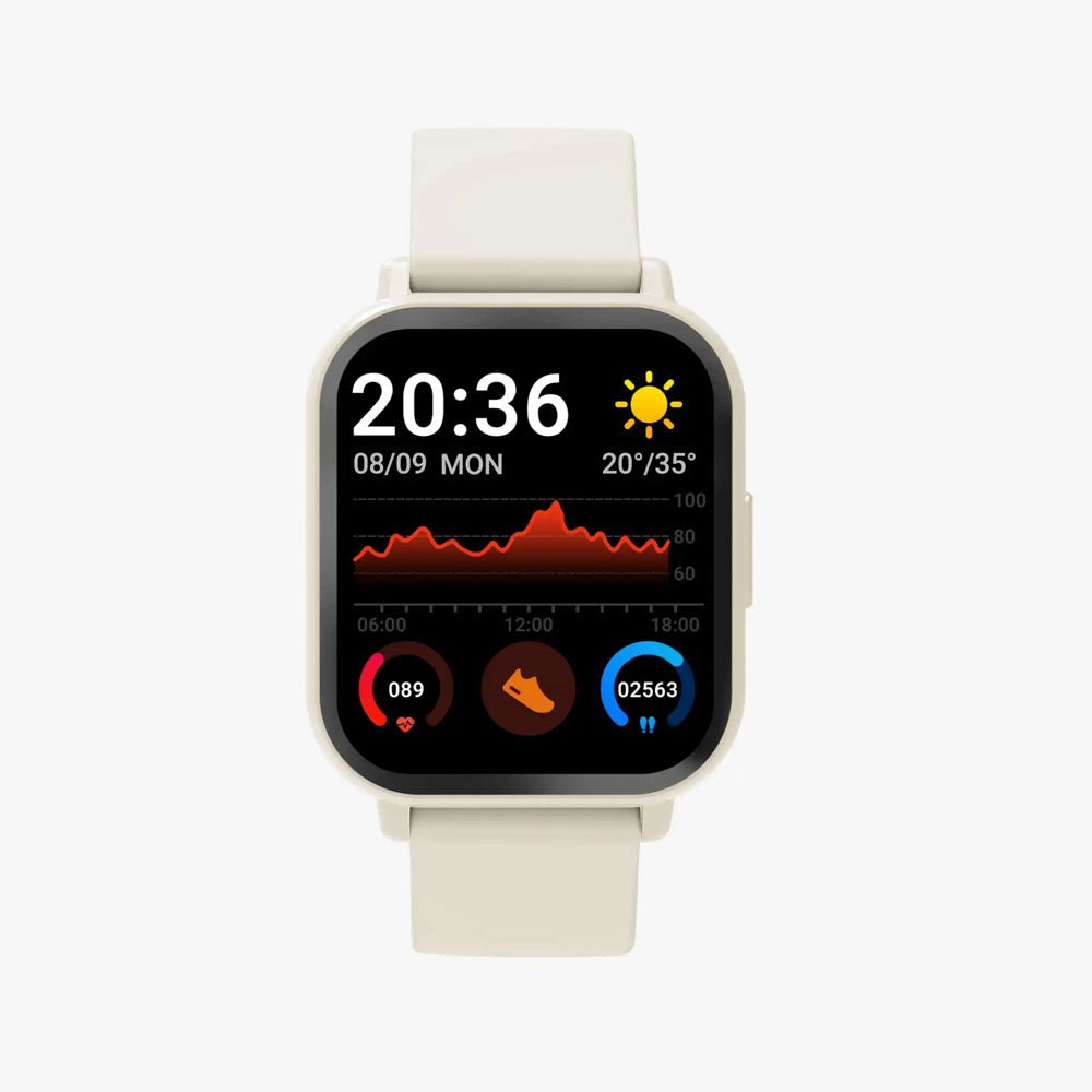 Denver SWC-176BE Smartwatch with Sleep and Fitness Tracker - Silicone Strap - Beige