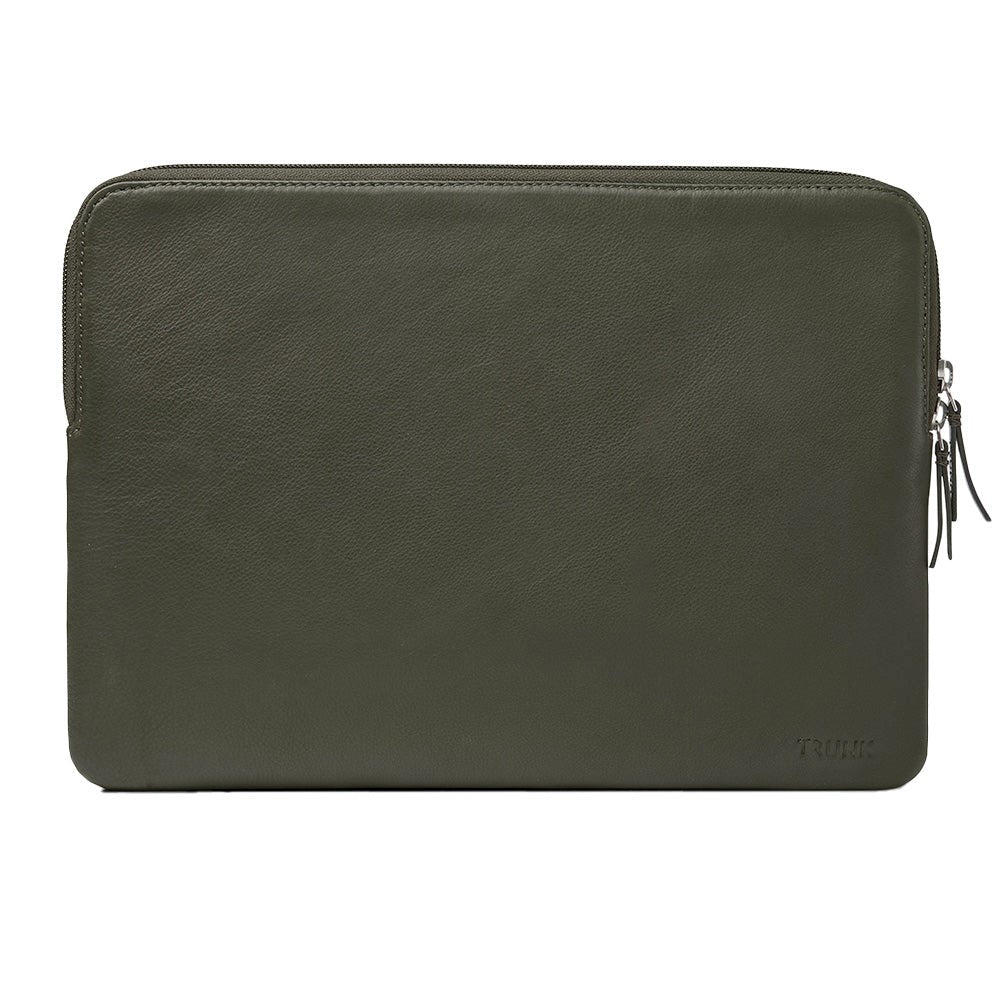 Trunk Genuine Leather Sleeve for MacBook 13" (32 x 23 x 2 cm) - Green