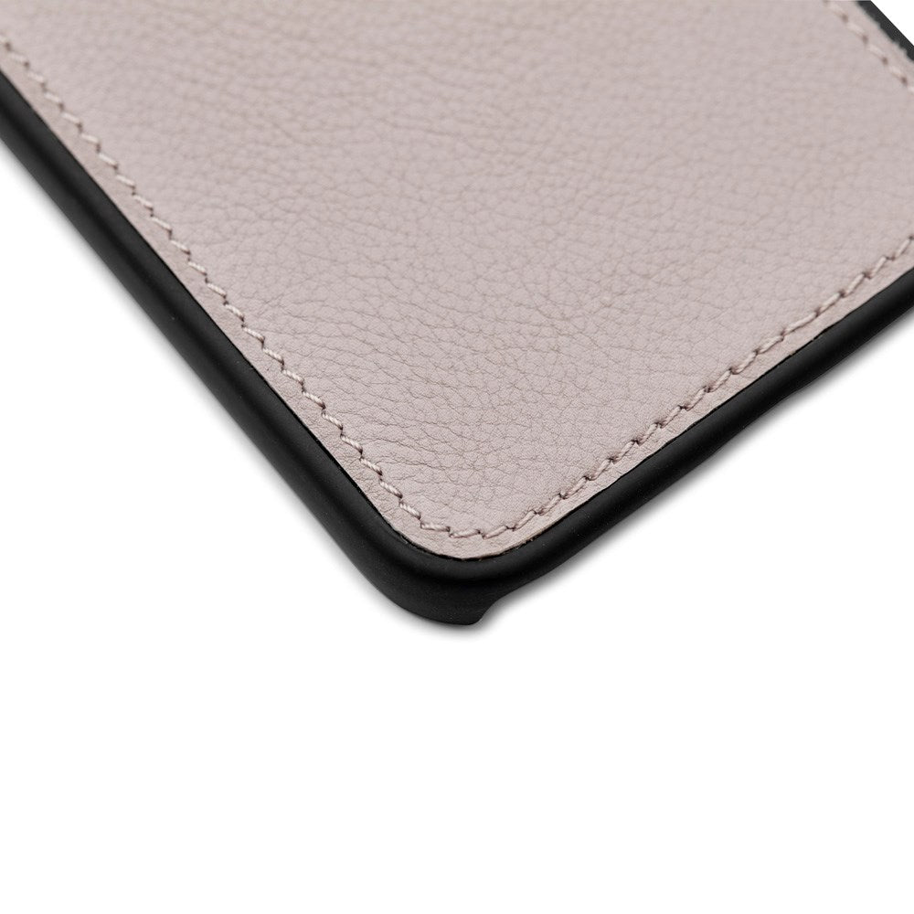 Trunk iPhone 12 Mini Genuine Leather Flip Case with Removable Back Case - Pink