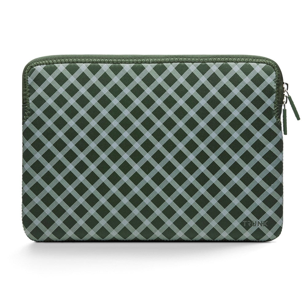 Trunk Neoprene Sleeve for MacBook 13" (30.5 x 21.5 x 1.5 cm) - Olive Green Tartan