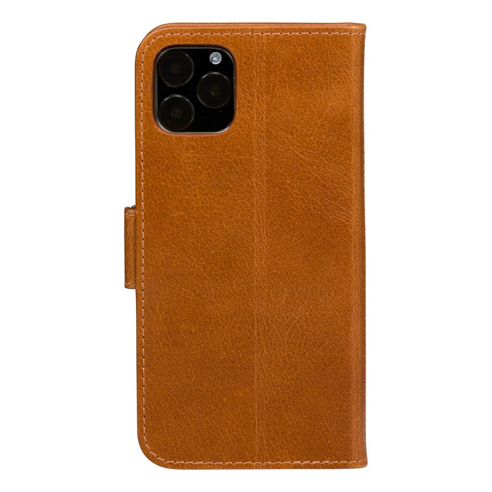 iPhone 11 Pro dbramante1928 Copenhagen Genuine Leather Flip Case with Wallet - Tan