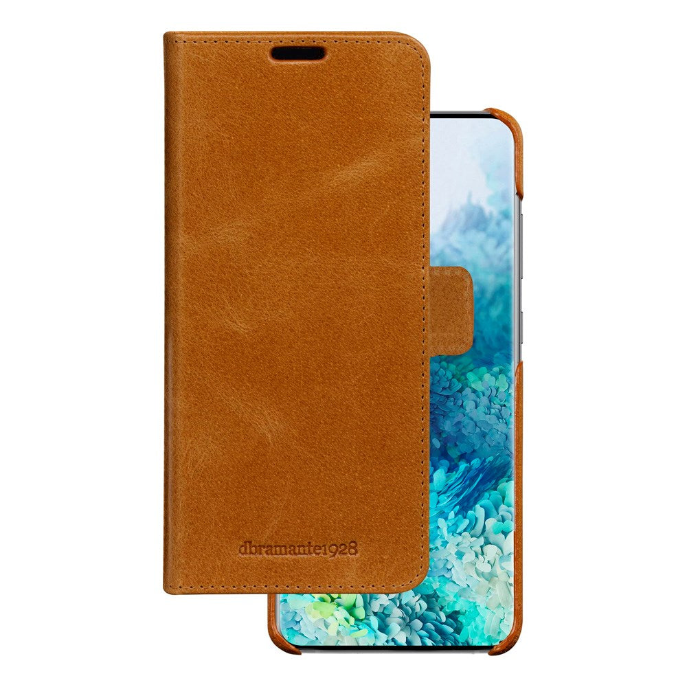 Samsung Galaxy S20+ (Plus) dbramante1928 Lynge 2-in-1 Genuine Leather Flip Case - Tan