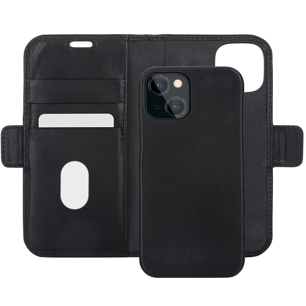 iPhone 13 Mini dbramante1928 Lynge Genuine Leather Magnet Case - Black