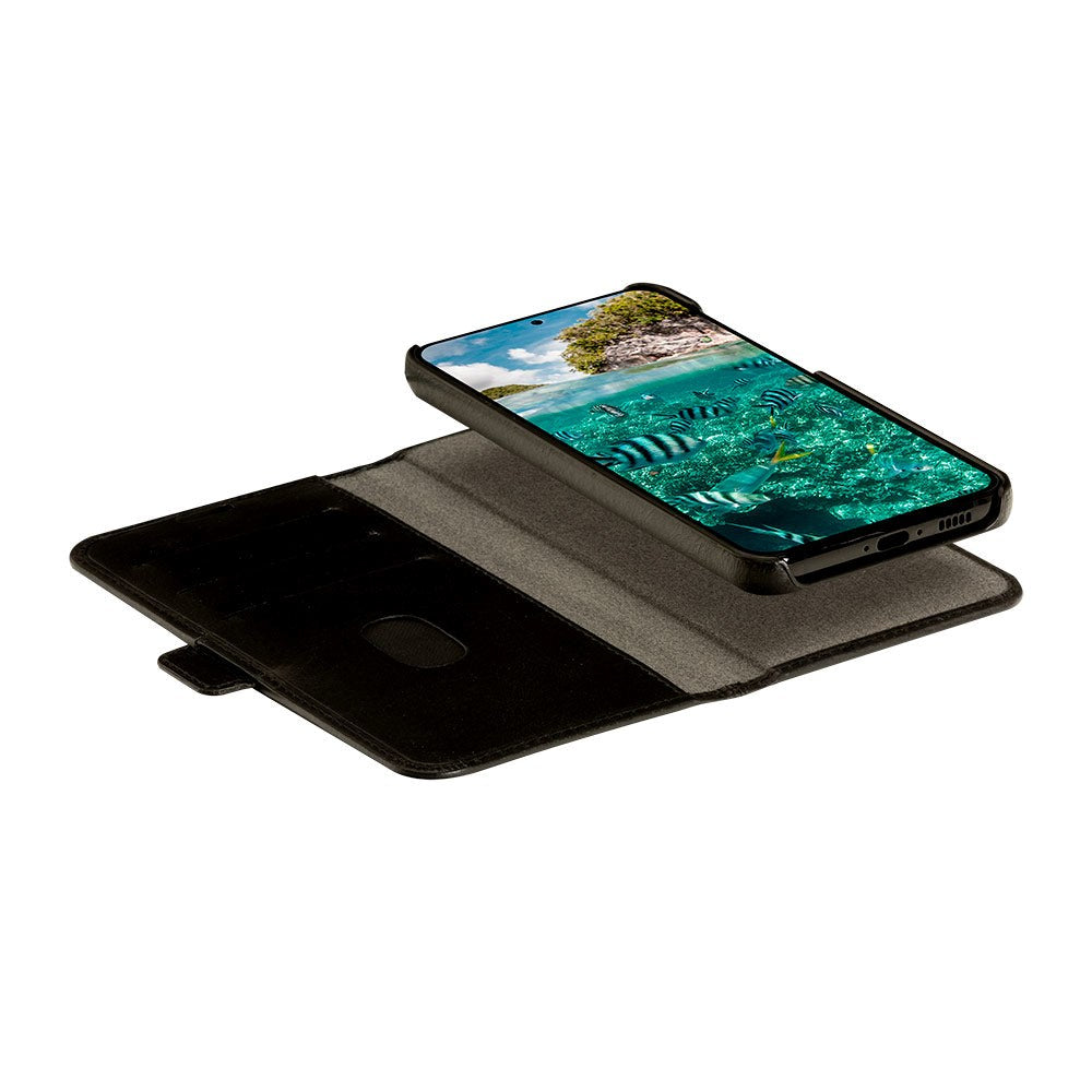 Samsung Galaxy S23+ (Plus) dbramante1928 Lynge Genuine Leather Magnet Flip Case - Black