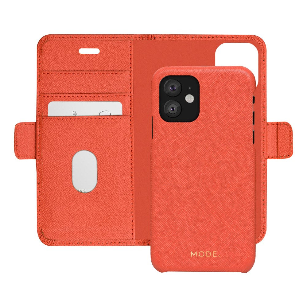 iPhone 11 dbramante1928 New York 2-in-1 Genuine Leather Flip Case - Rusty Rose