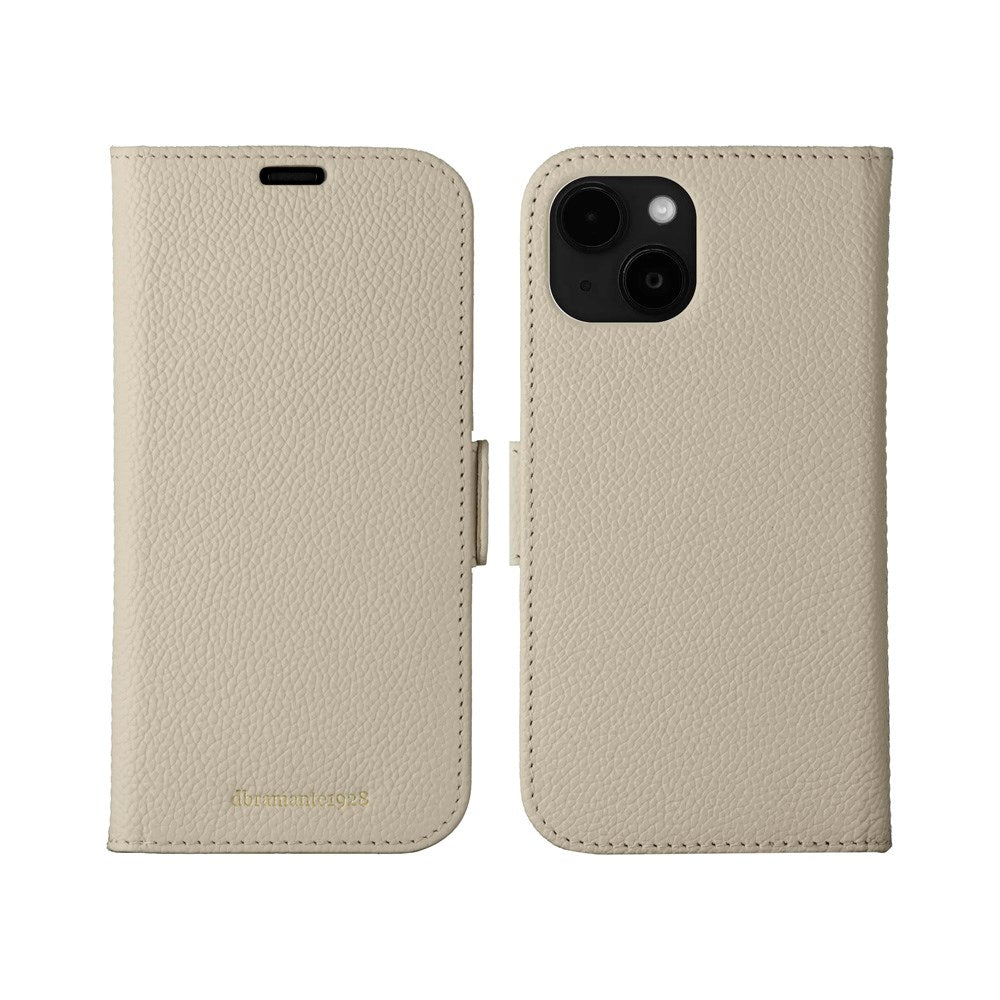 iPhone 15 Plus dbramante1928 New York 2-in-1 Genuine Leather Flip Case - Sand Dune