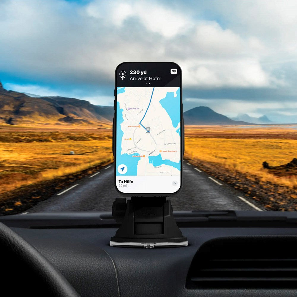 dbramante1928 Magnetic Car Phone Holder - Suction Cup - Black