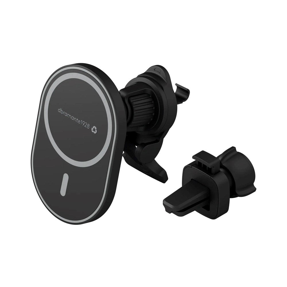 dbramante1928 Car Mount with 15W Wireless Charging - Vent Mount - MagSafe Compatible - Black