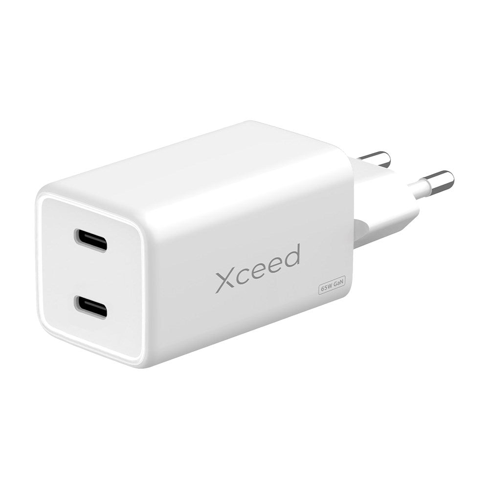 Xceed 65W GaN Wall Charger with 2 x USB-C - White