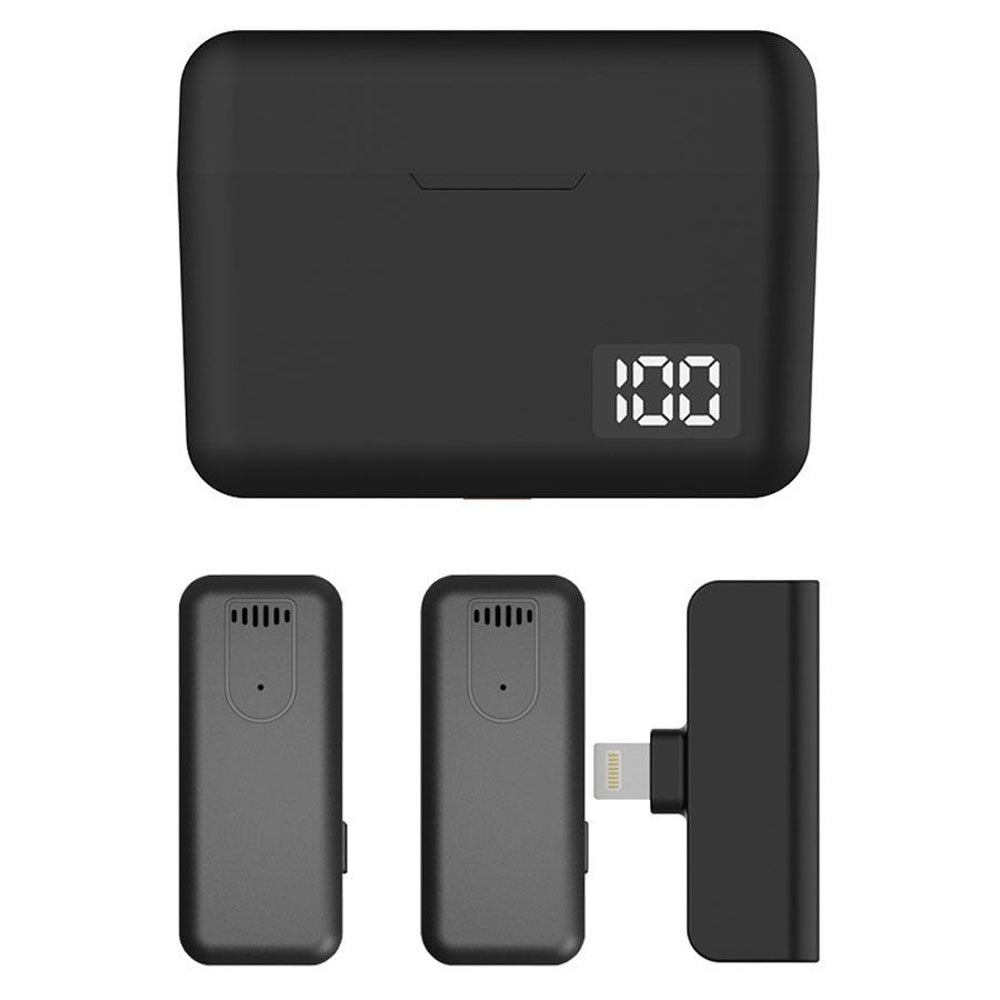 Lippa Wireless Microphone Set with Lightning - 2 pcs. - Black