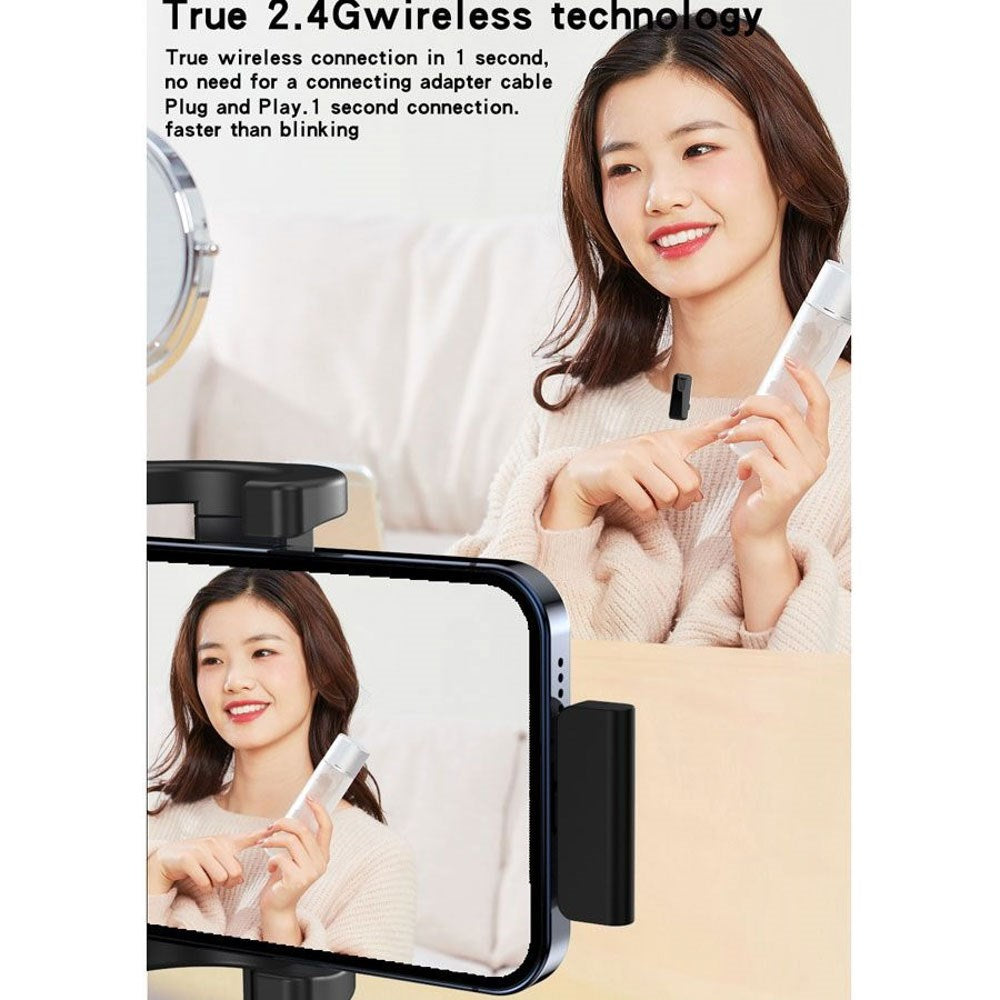 Lippa Wireless Microphone Set with USB-C - 2 pcs. - Black