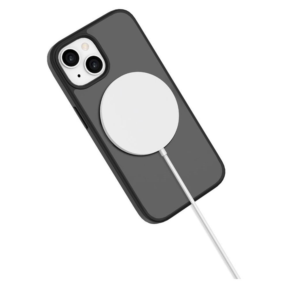 iPhone 15 Lippa Hybrid Plastic Case with 360 Rotating Kickstand - MagSafe Compatible - Matte / Black