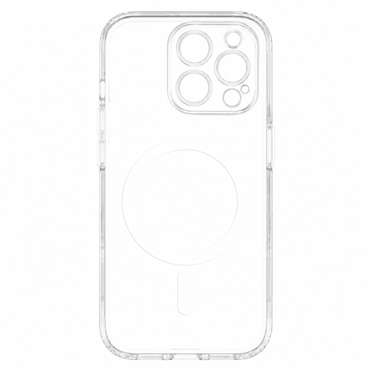 iPhone 15 Pro Lippa Hybrid Plastic Case - MagSafe Compatible - Transparent / White