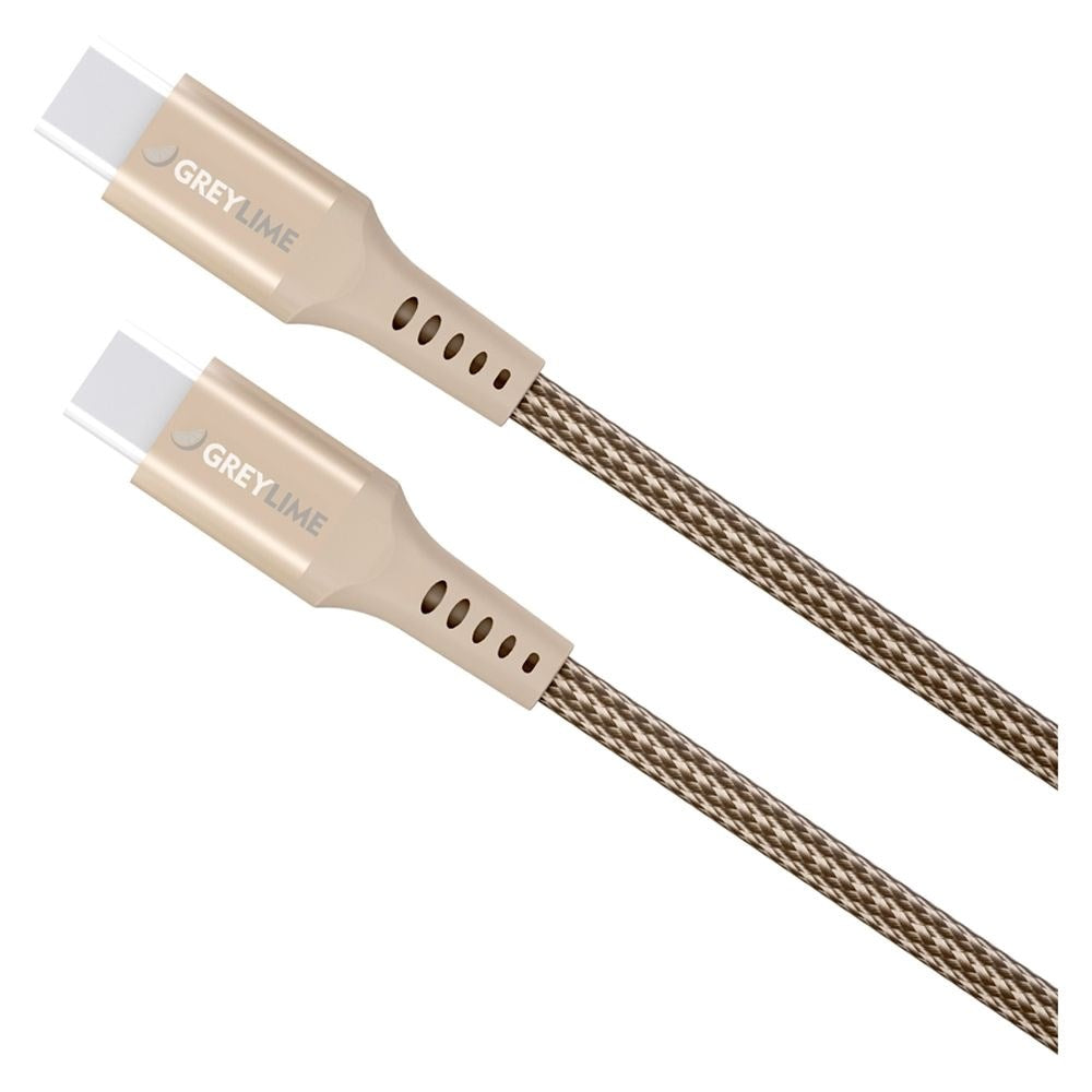 GreyLime 60W Braided USB-C to USB-C Cable 50 cm - Beige